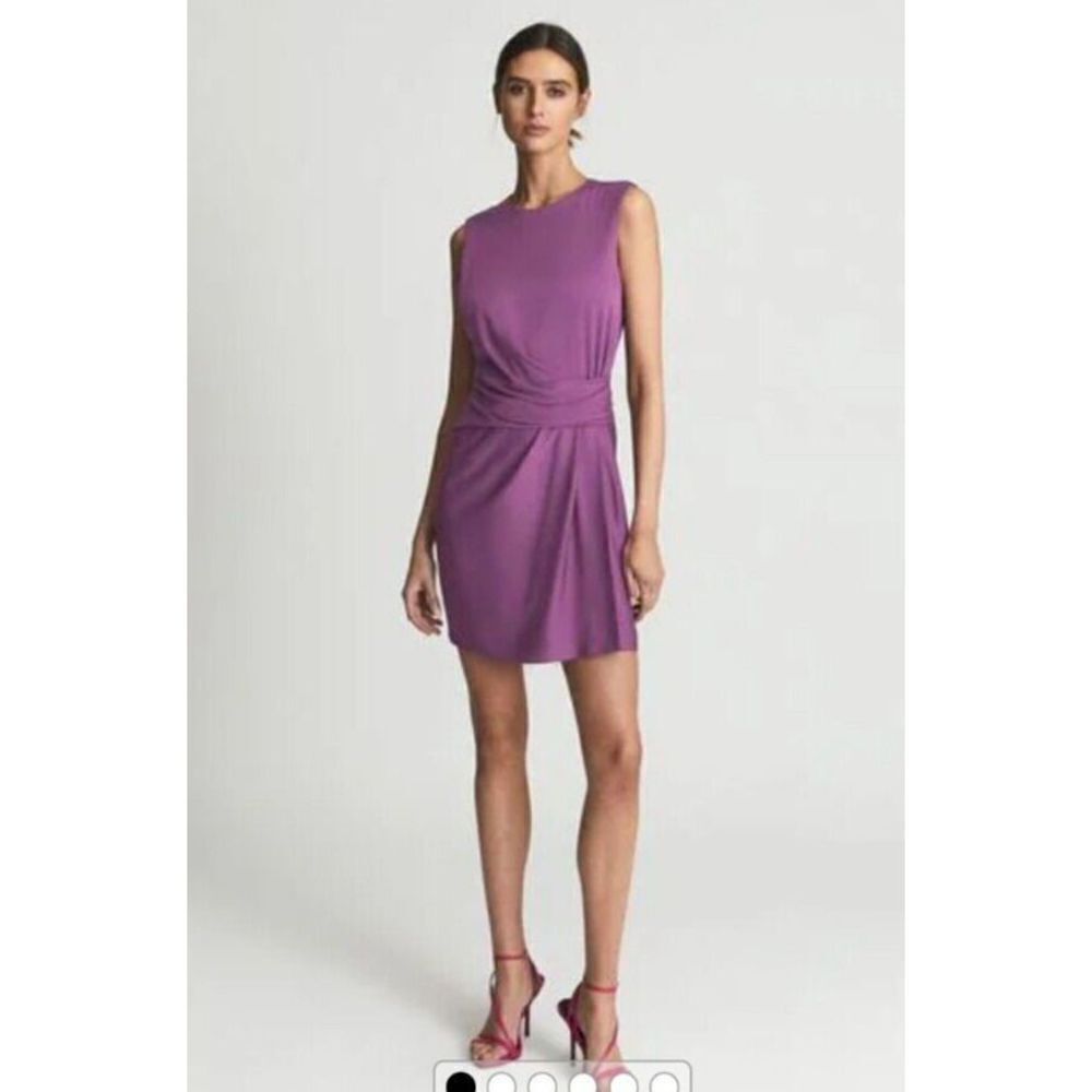 Reiss Dress Purple Size 0 Essie Fitted Sleeveless Shift‎ Mini Dress